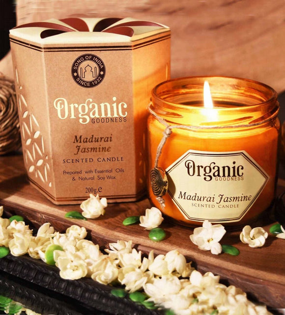 Song of India - Organic Goodness  Scented Candle - Madurai Jasmine